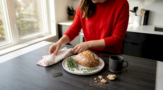 Home kitchen food photo setup with props