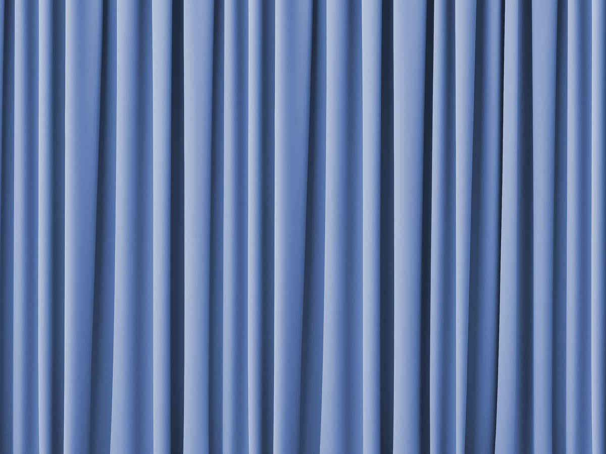 Blue drape