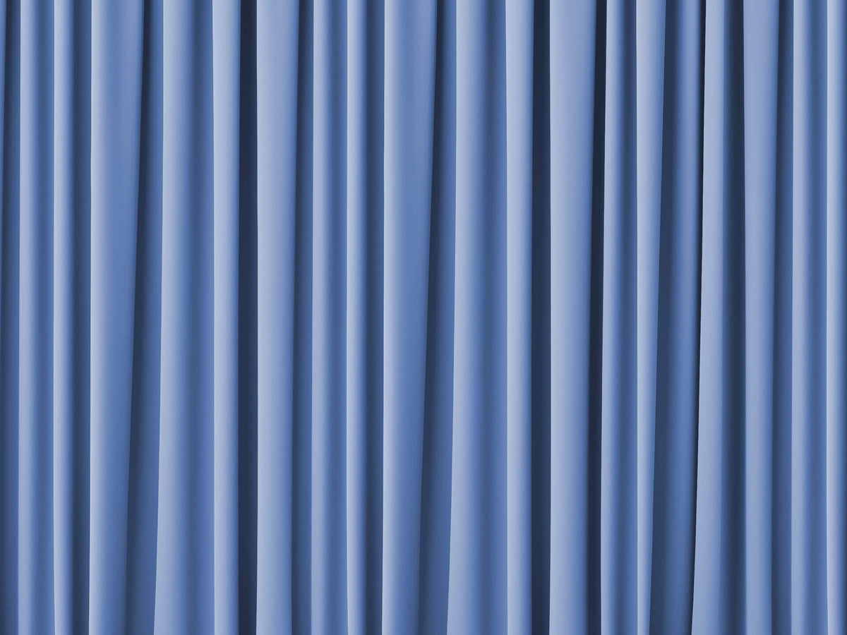 Blue drape